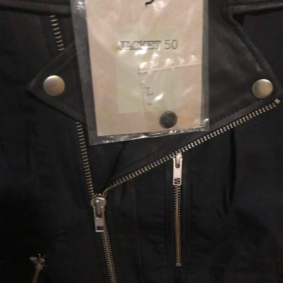 BLK DNM Black Trim Leather Jacket - Picture 3 of 6